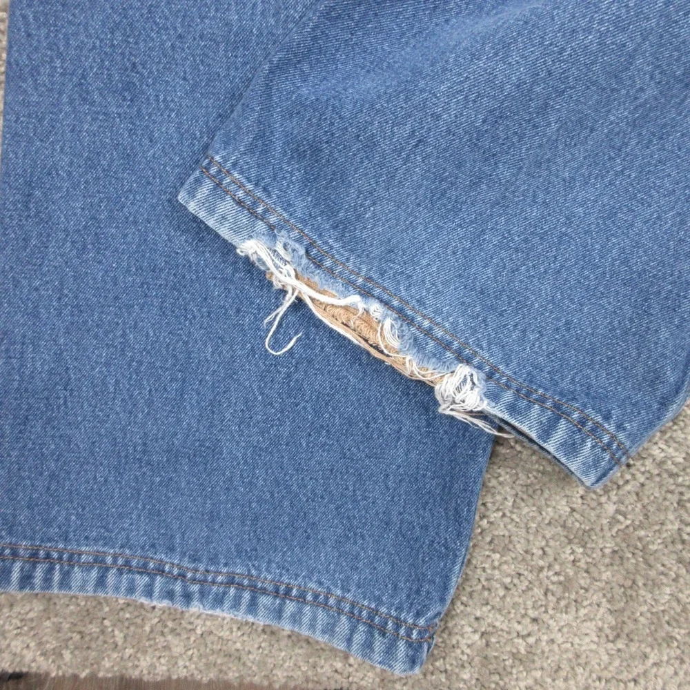 Duluth Jeans Mens 50x32 Blue Workwear Faded Heavy Cotton Relaxed Denim Pants
